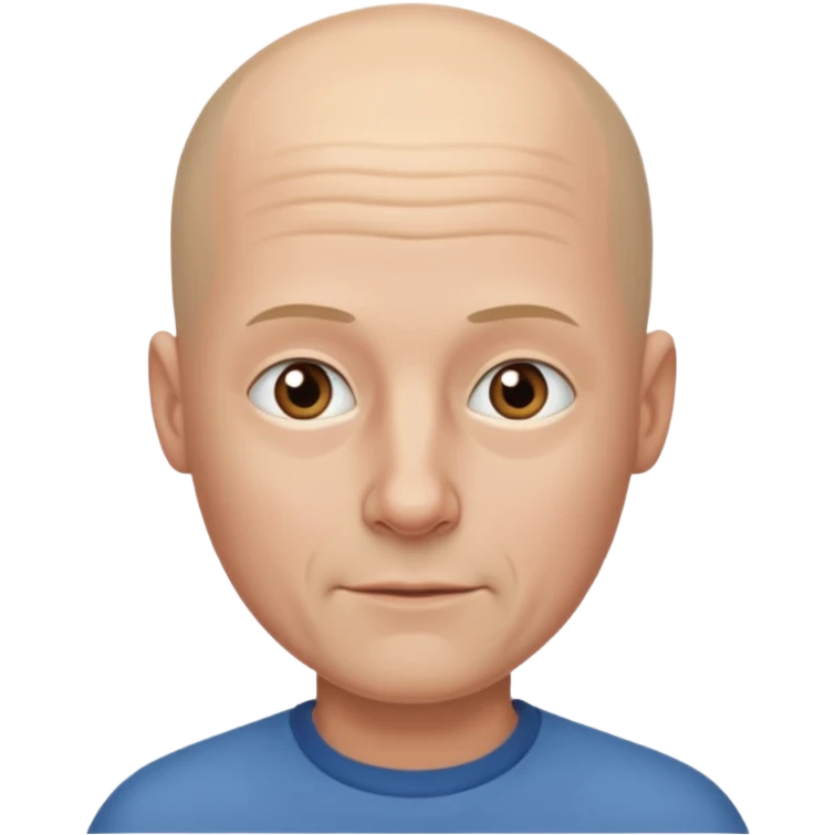 A dad with no hair  emoji