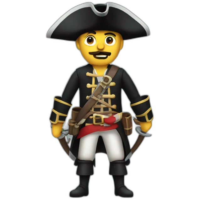 Pirate with cannons for arms emoji