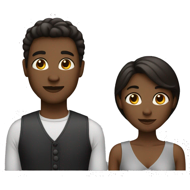 Couple one female is fair and male is little dark emoji