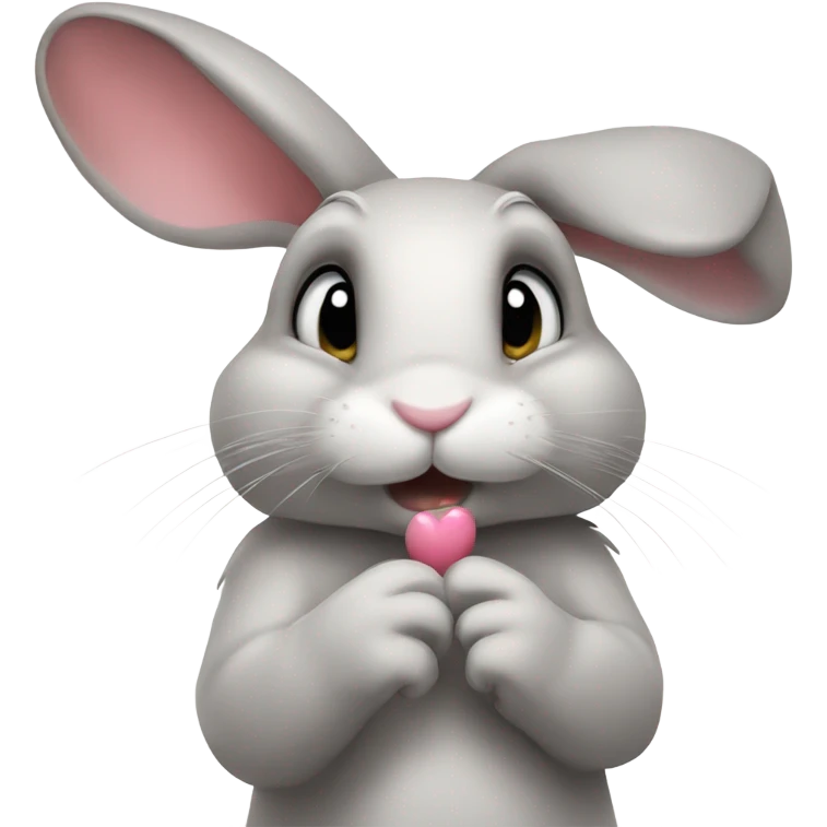 Bunny blowing a kiss emoji