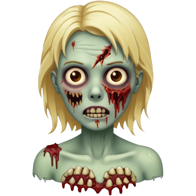 Blonde zombie profile picture emoji
