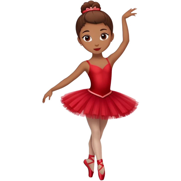ballet dancer in cherry red dress, ballerina in red tutu emoji