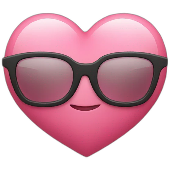 Heart with glasses emoji