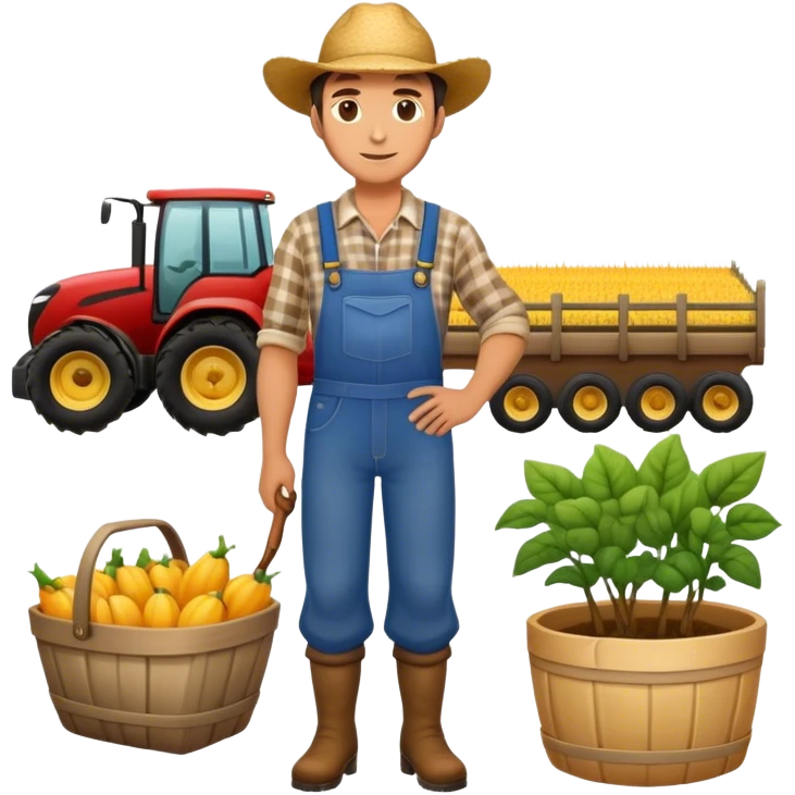 HANDSOME farmer FLL BODY  emoji