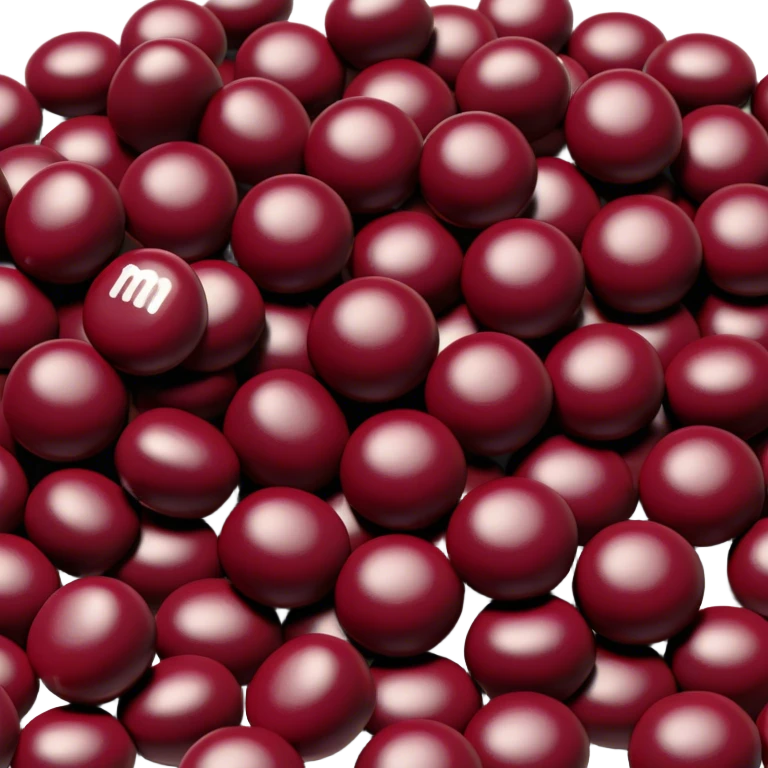 burgundy m&m's emoji
