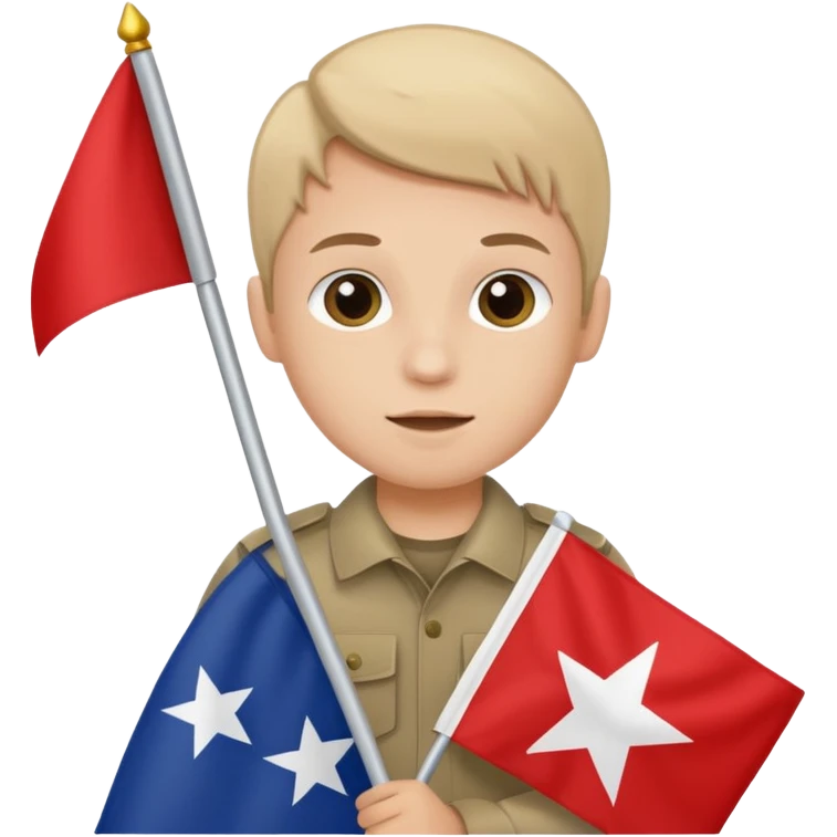 Flag holder kid emoji