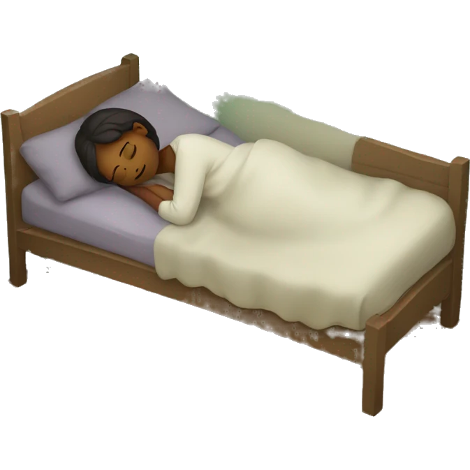 girl sleeping in a ver emoji