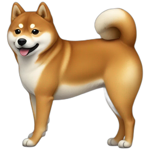 shiba wearing brown boots on front and back feet emoji