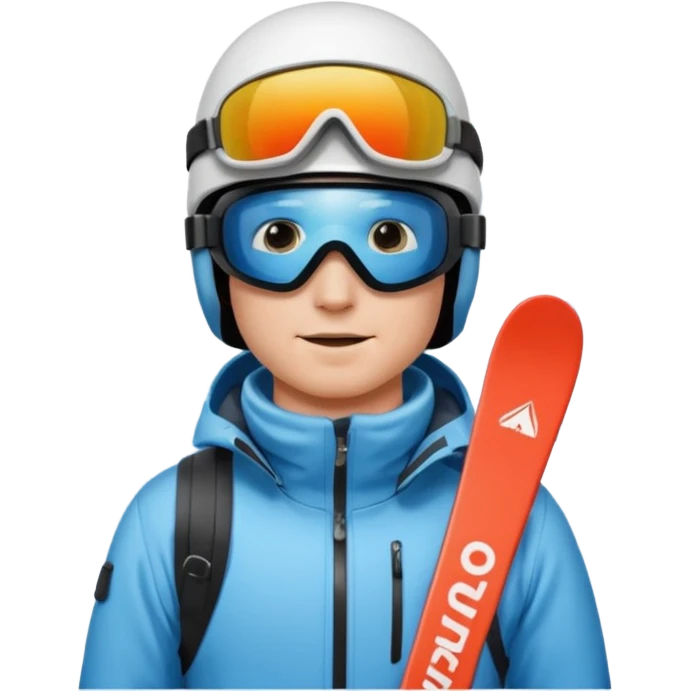 Man skiing, White helmet, Ski,Background Matterhorn emoji
