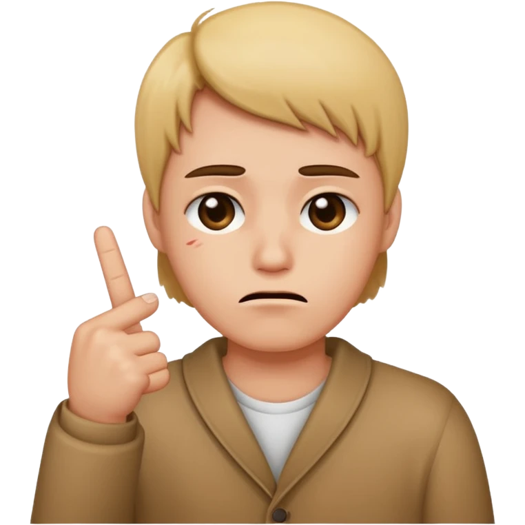 sad emoji using middle finger emoji