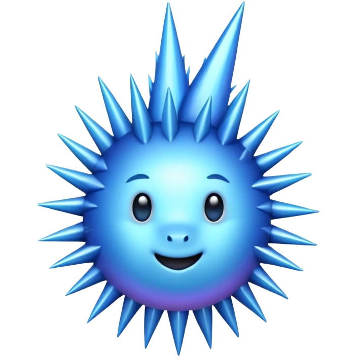 Blue tick with spiky sides emoji