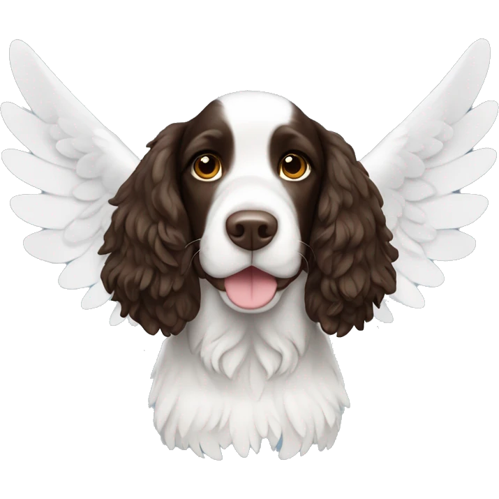 Springer spaniel with angel wings emoji