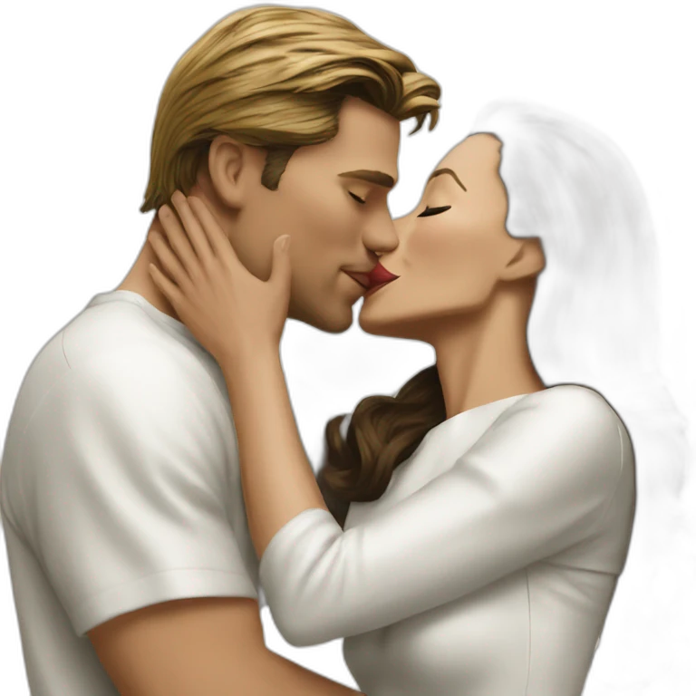 pitt kisses jolie emoji