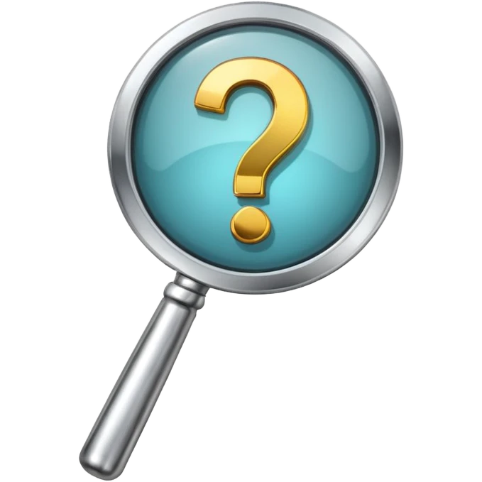 Magnifying Glass + Question Mark emoji