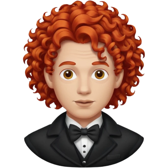 curly redhead drag king emoji