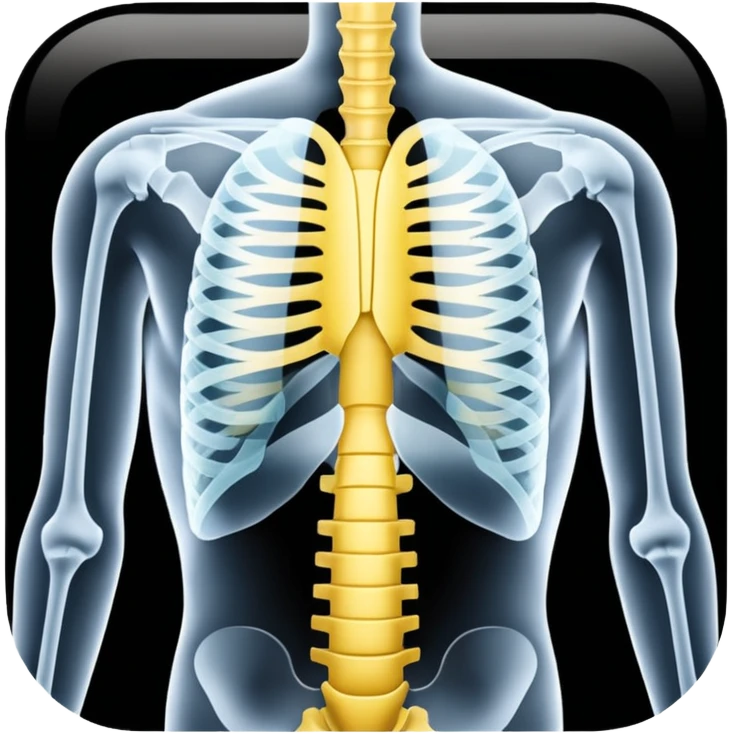 xray diagram. Yellow black emoji