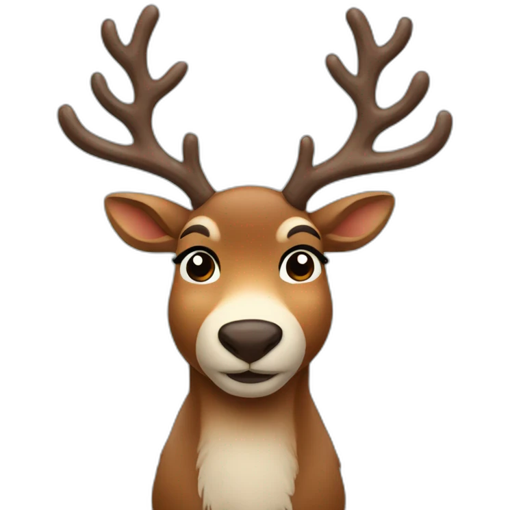 reindeer in love emoji