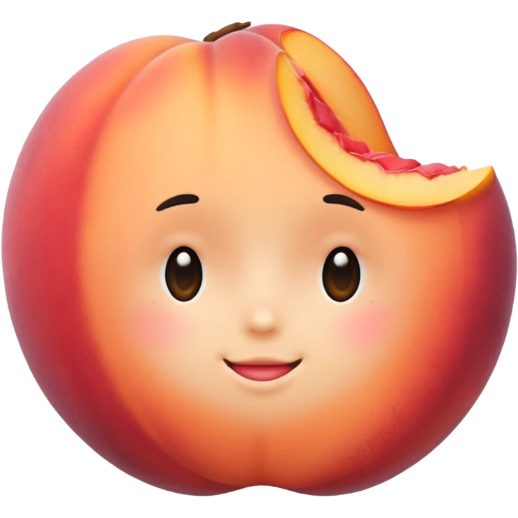 Creamy peach emoji