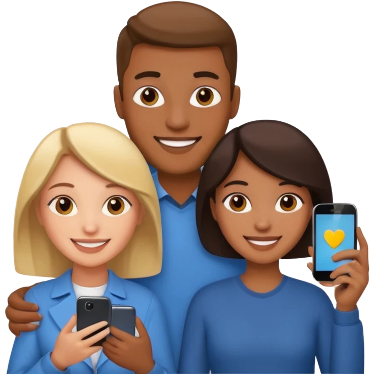 couple photo on the phone emoji