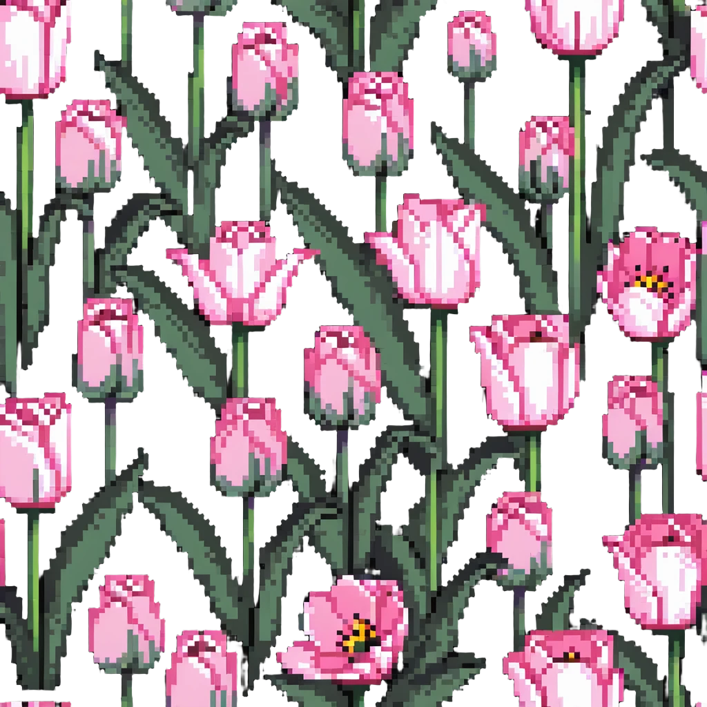 beautiful pastel pink tulips emoji