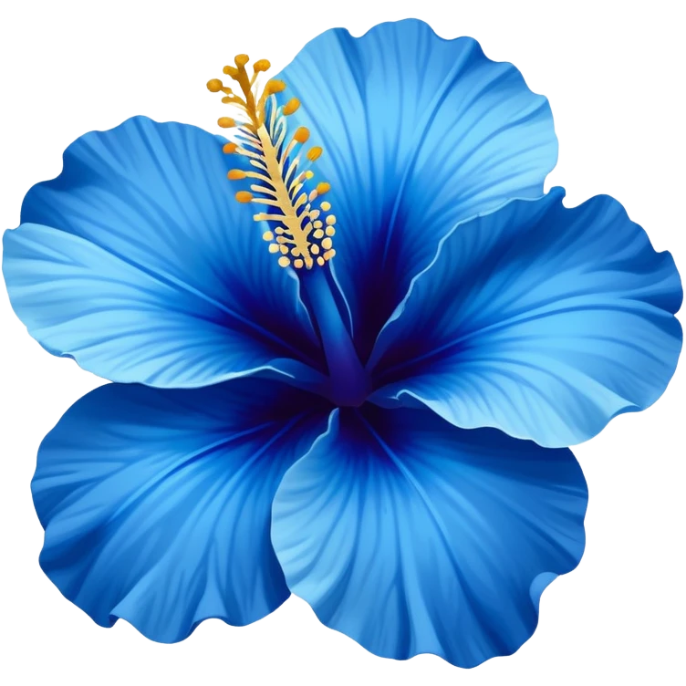 blue hibiscus flower with shades of blue  emoji