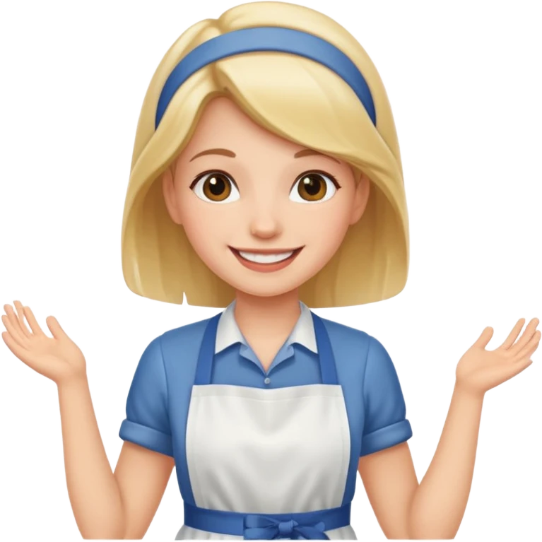 girl with apron emoji