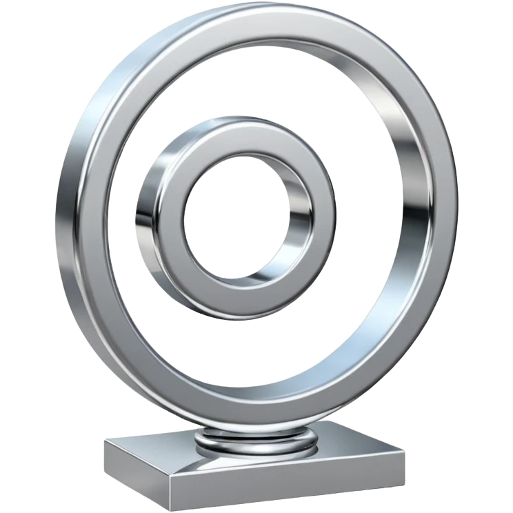 A modern abstract sculpture emoji