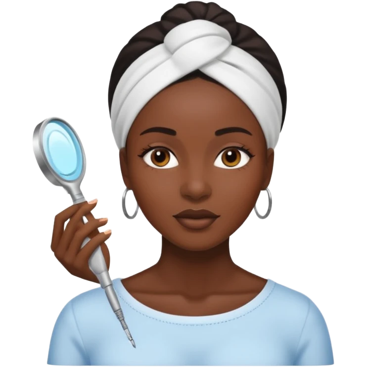 Femme noire soin du visage emoji
