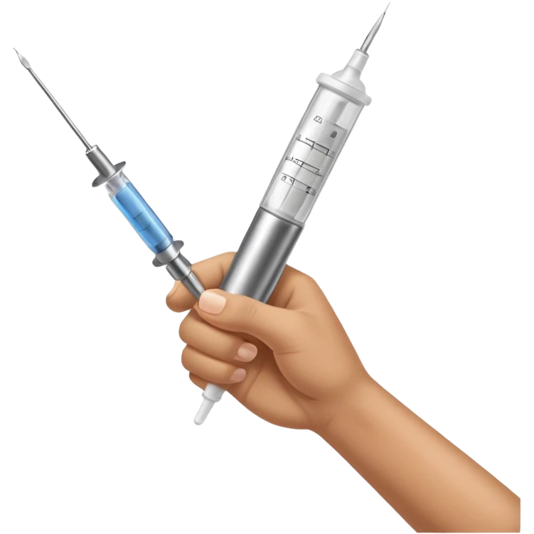 Syringe in closed fist emoji