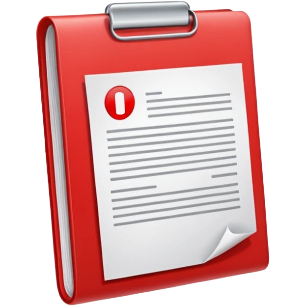 Office red document  emoji