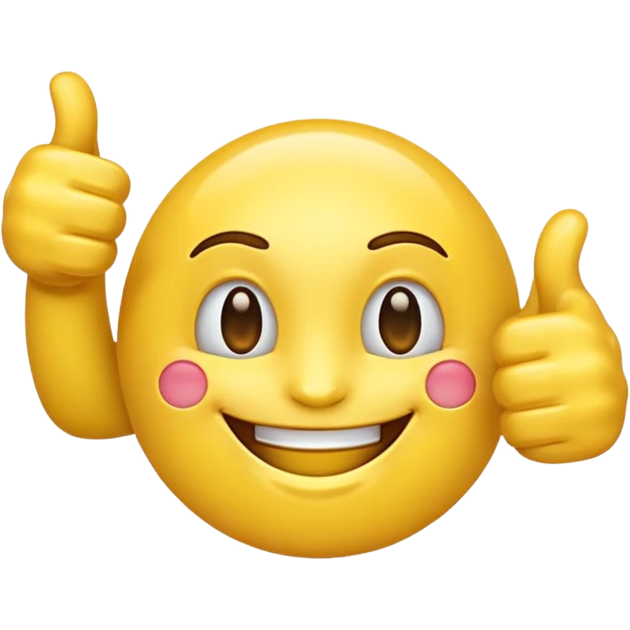 Double thumbs up smiling emoji emoji