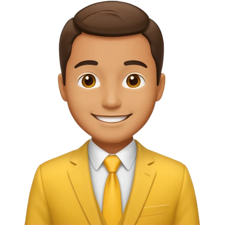 man wearing yellow suit  emoji