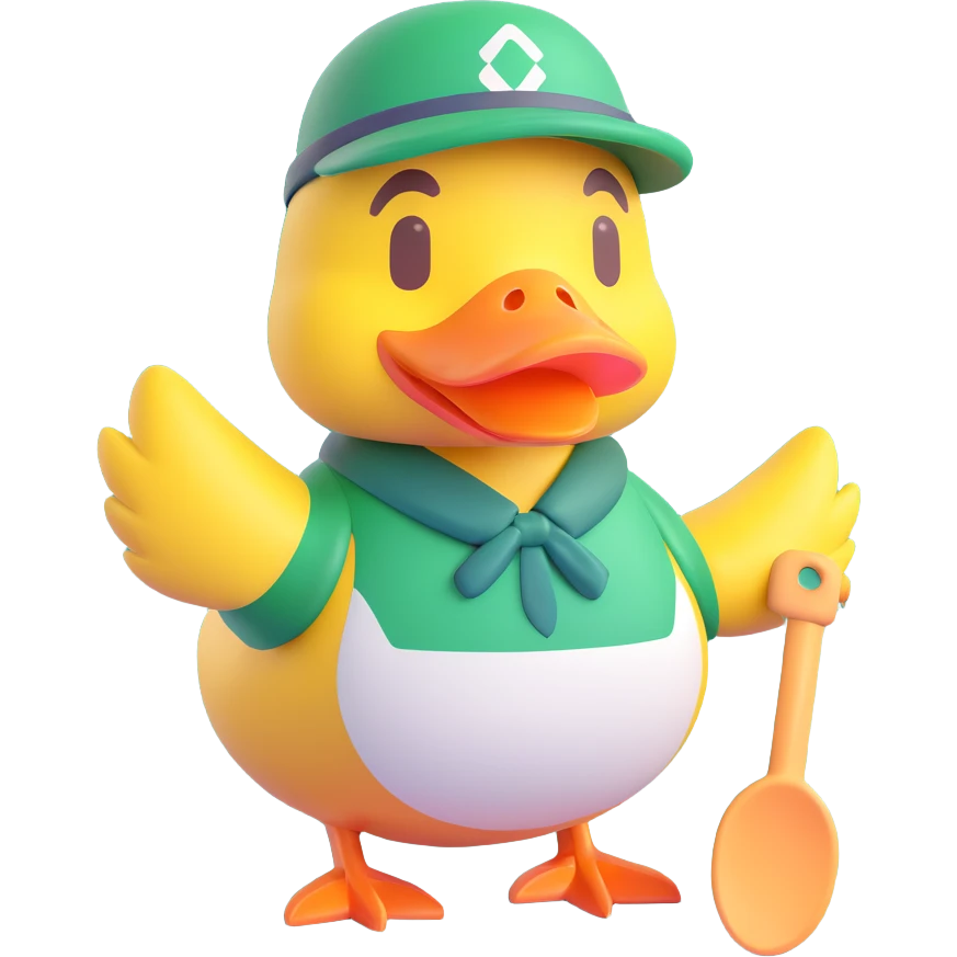 animal crossing character, duck farmer emoji