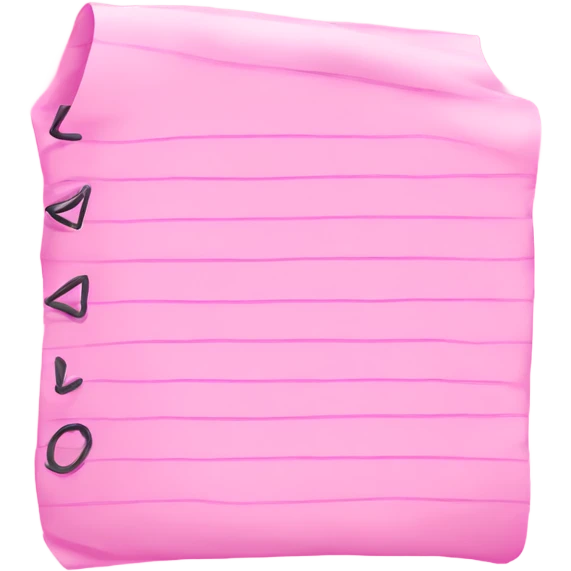Pink to do list emoji