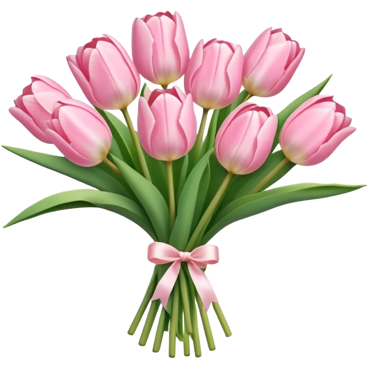 Light pink tulip bouquet  emoji