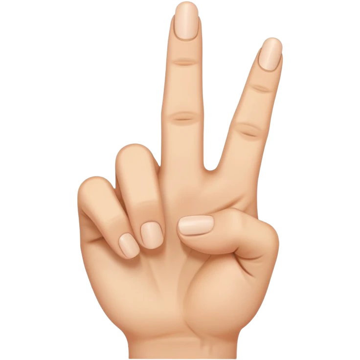 Hand with middle finger down, rest of fingers up emoji