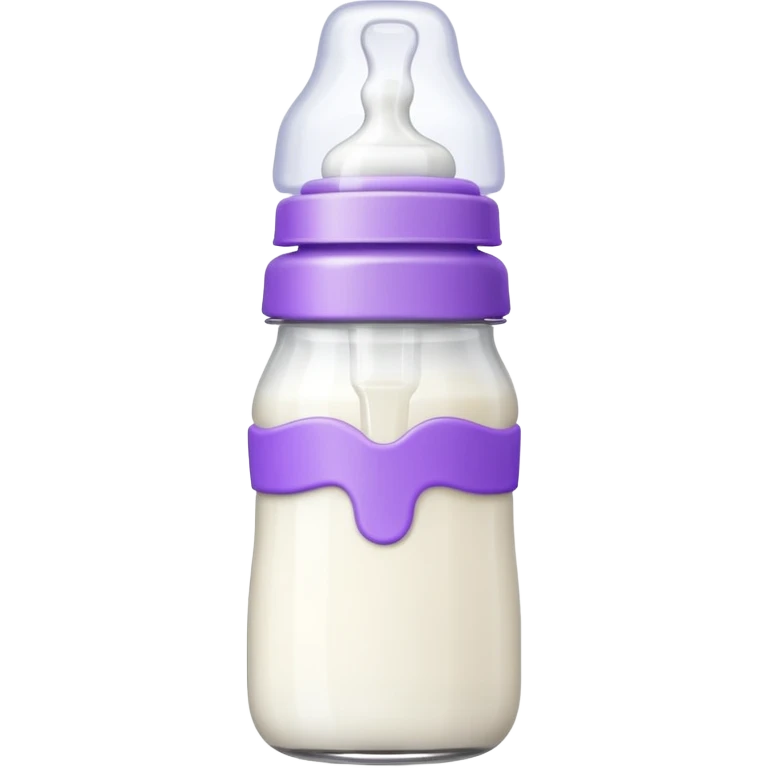 baby bottle white and purple emoji