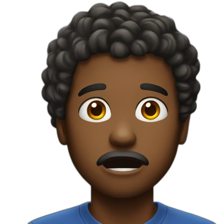 Black dude shocked emoji