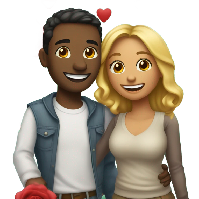 Valentine day couple emoji