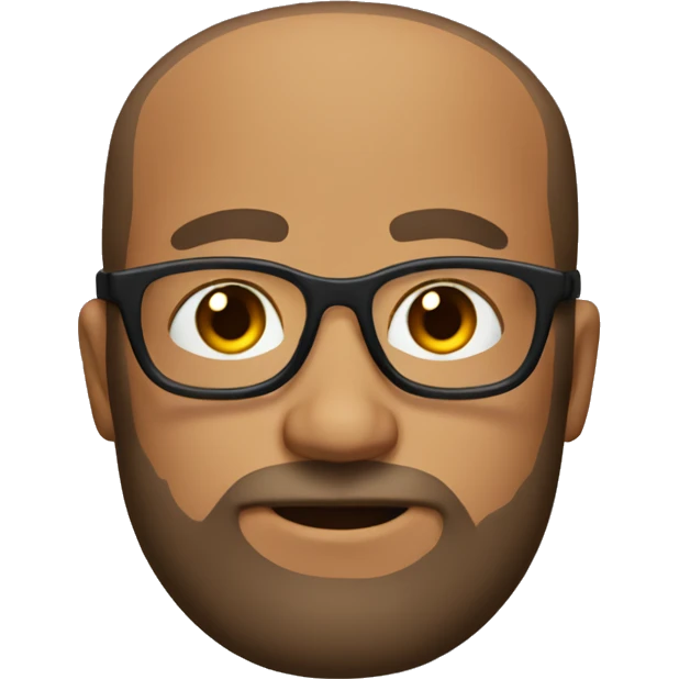 A guy with beard specs thick eyebrows emoji