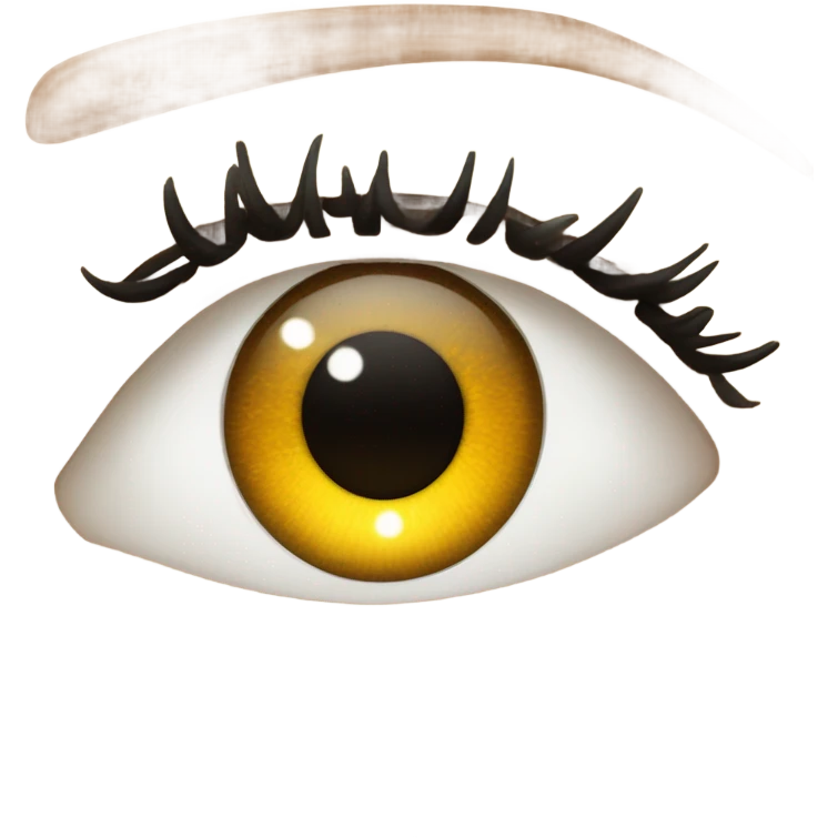 An eye twinkle With perfect eyelash  emoji