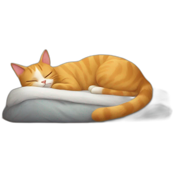 Cat inside house sleep emoji