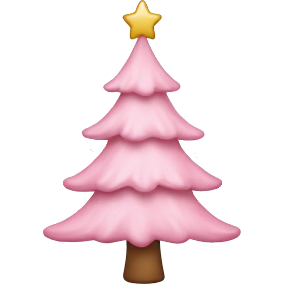 Pastel pink Christmas tree emoji