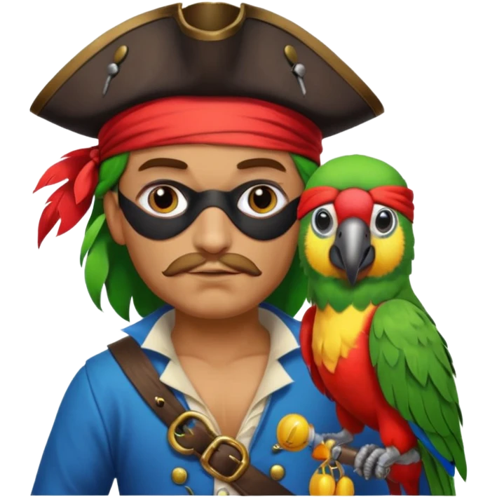 pirate and parrot emoji