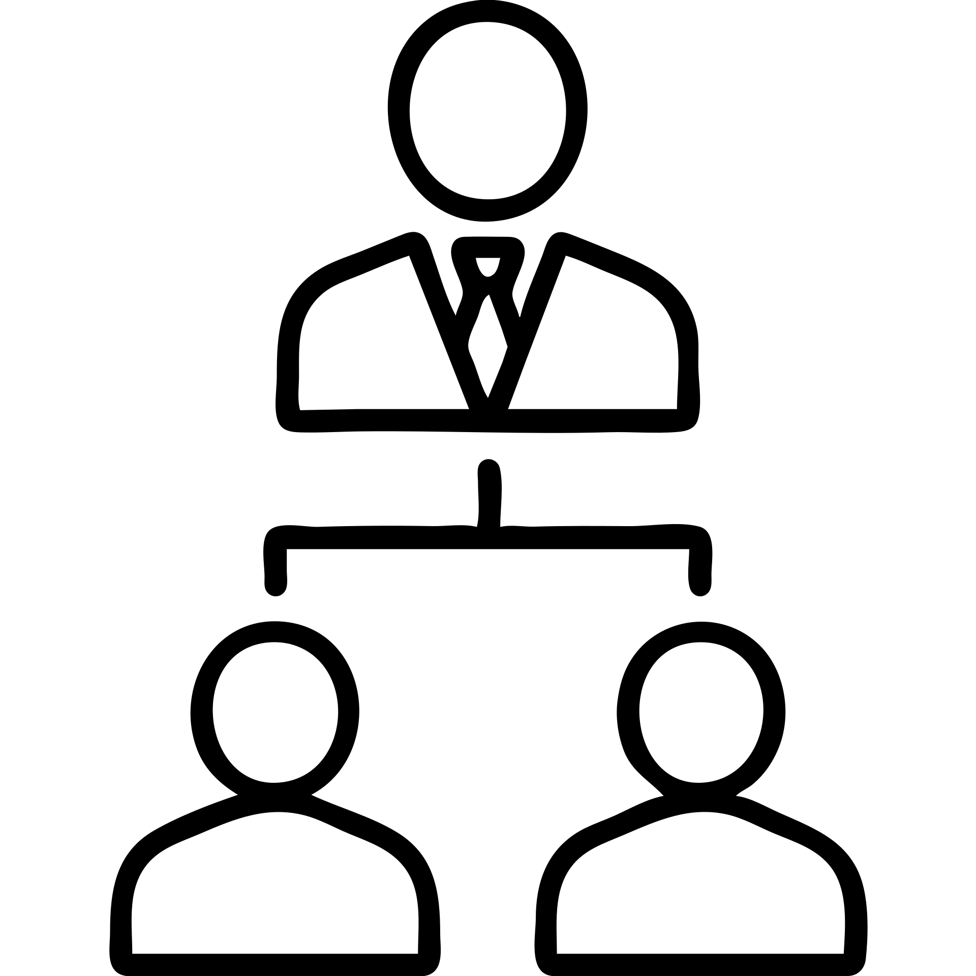 Business owner employer with employee organizational chart emoji