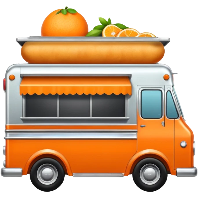 Orange food truck. emoji