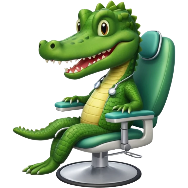an alligator in a dentist emoji