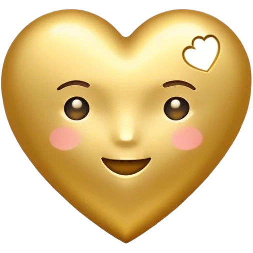 corazón dorado emoji