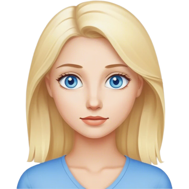 blonde queen blue eyes emoji