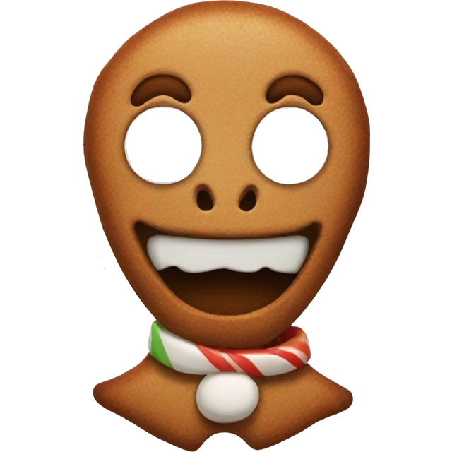 Scary gingerbread man emoji